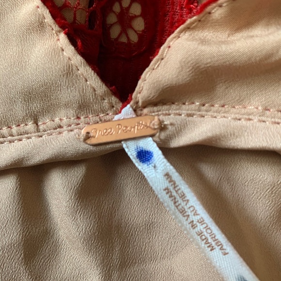 NWOT Free People red dress size 4 - Picture 7 of 9
